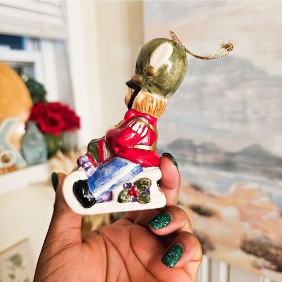 VTG Embassador Solider Sleigh Riding With Gifts Christmas Ornament. - Picture 8 of 15